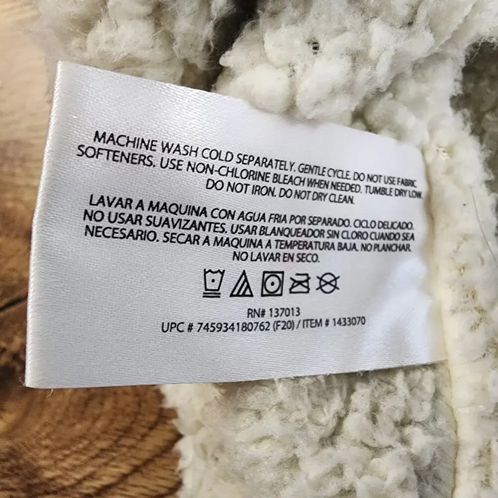 Orvis Sweater Mens‎ L Green/Gray Quarter Zip Sherpa Fleece Lined Knit Pullover